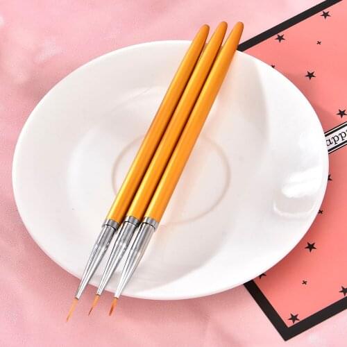 3 Pcs Nail Art Drawing Pen Nail Pen Painted Stroke Flower Hook Line Pen Point Drilling Light Therapy Pen Manicure Colorful Tool