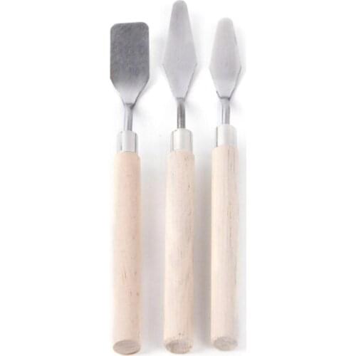 3Pcs/set Painting set Palette Knife Spatula Mixing Paint Stainless Steel Art supplies drawing tools goods sets kits for artist