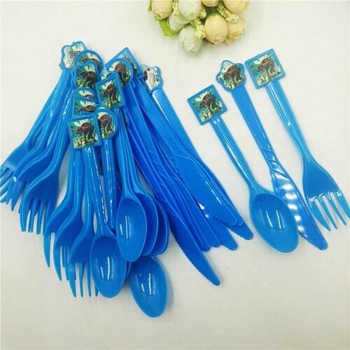 30pcs Moana Party Supplies Kids Disposable Plastic Knife Fork Spoon Childrens Birthday Favors Holiday Moana Party Decoration
