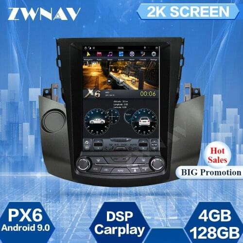 4+128GB Tesla Screen For Toyota RAV4 RAV 4 2003 2004 2005 2006 2007-2012 Android 9.0 Car Multimedia Player GPS Navi Radio Stereo