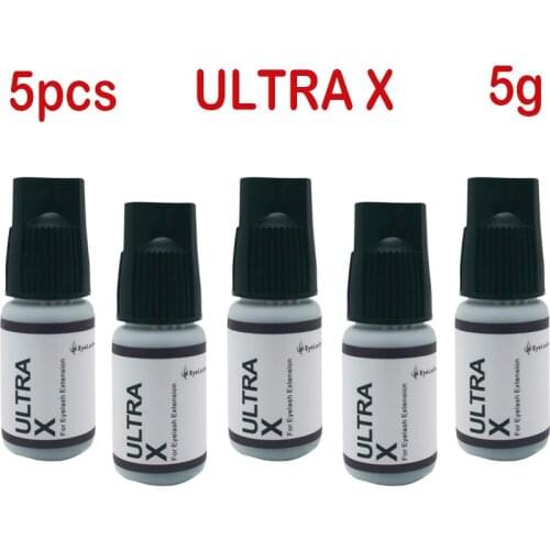 5Pcs Original Korea ULTRA X Adhesive For Eyelash Extension 5ml Fast Drying 1-2s Powerful Eyelash Extensions Adhesive