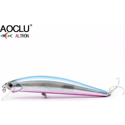 AOCLU wobblers Super Quality 5 Colors 11cm 23g Hard Bait Minnow Crank Fishing lures Bass Fresh Salt water 4# VMC hooks