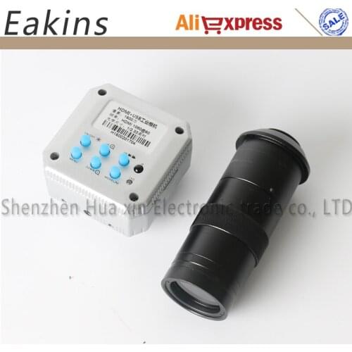 Newest 16.0MP 1080P HDMI/USB HD Digital Video Microscope Camera TF Card Video Storage Remote Control+100X C-mount Zoom Lens