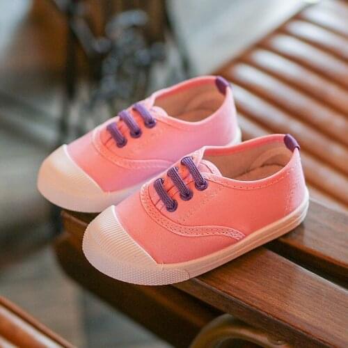 Refreshing Childrens Canvas Casual Shoes Boys Girls Kids shoes Candy Color Comfortable Childrens Walking shoes For all seasons