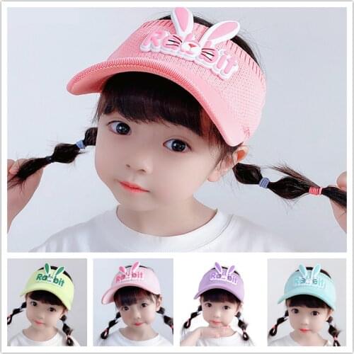 Childrens empty top hat summer sun shade cute sun hat boys and girls outdoor shade breathable comfortable fashion