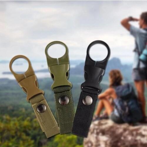 EDC Tactical Gear Military Nylon Webbing For Outdoor Tools Buckle Hook Water Bottle Hanging Belt Clip Bush Camping Carabiners