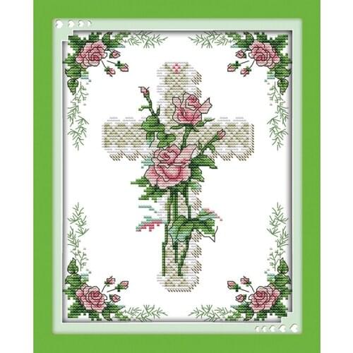 Everlasting Love The Heart Of A Rose Ecological Cotton Cross Stitch 11CT And 14CT Printed Christmas New Year