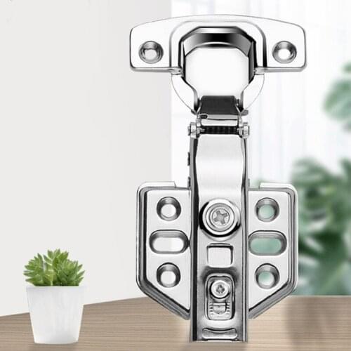 Frameless Cabinet Stainless Steel Door HingesHydraulic Heavy Duty Adjustable Hinge Furniture Hardware Adjustability