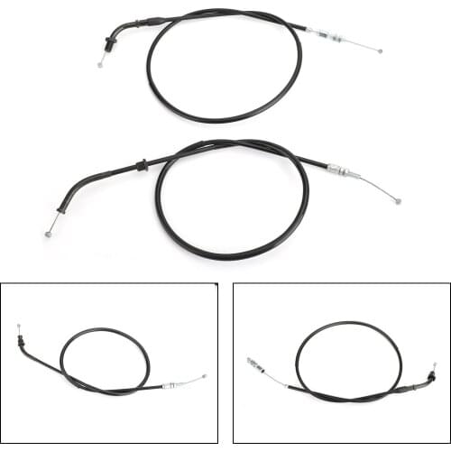 Areyourshop For Honda CB350F CB500 FT500 CB550 CB750 Push Pull Throttle Cable Set Motorcycle Accessories Steel Wire