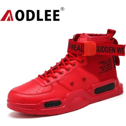Leather Men Shoes Sneakers Ankle Boots Fashion Hip Hop Shoes Men Sneakers for Men Casual Shoes tenis masculino adulto AODLEE