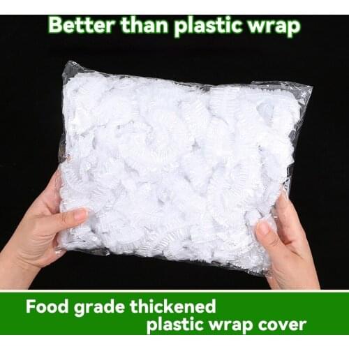 100pcs Disposable Cling Film Cover Household Refrigerator Food Fruit Preservation Cover Dust-proof Plastic Fresh-keeping Cover