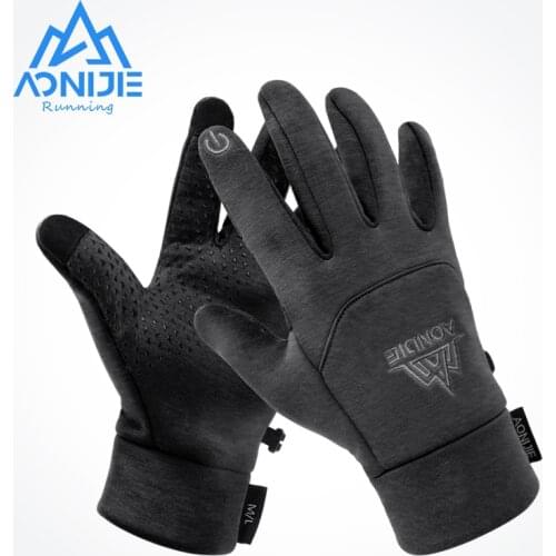 AONIJIE M53 Men Women Winter Themal Touchscreen Fleece Gloves Anti-Slip Windproof Cycling Gloves For Camping Hiking Running