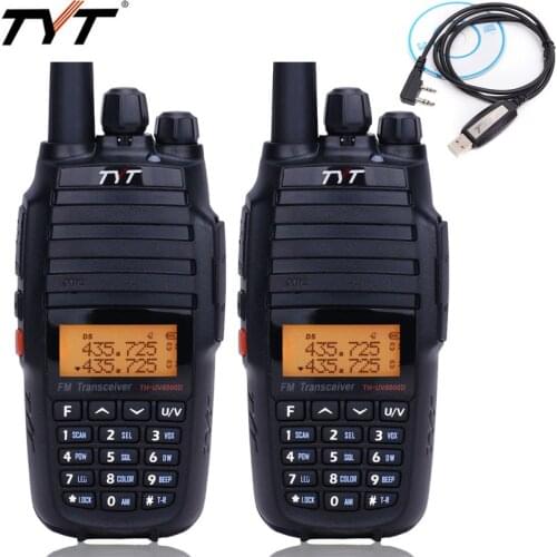 2 Pcs TYT TH-UV8000D cross band 10W Powerful walkie talkie 3600mAh Battery 10km Long range VHF UHF Ham Radio Cross Band Reapter