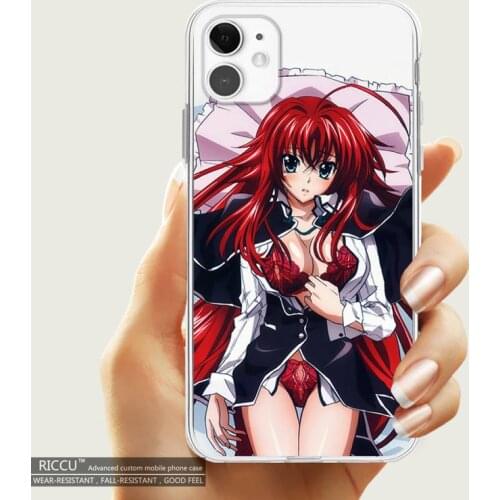 Rias Gremory High School DxD Phone Case Transparent for iPhone 12 11 pro Mini XS MAX 8 7 6 6S Plus X SE 2020 XR iPhone Covers
