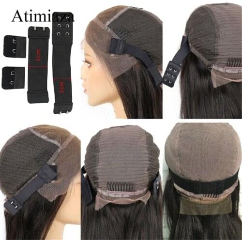 Hair Adjustable Elastic Band with Hooks for Wigs/Lace Closure/Lace Frontal Sewing Band Wig Accessories for Making Wig DIY