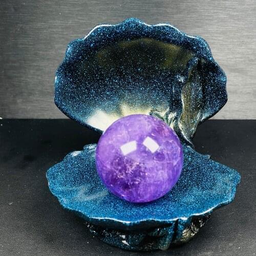 Resin Shell Crystal Ball Home Decor