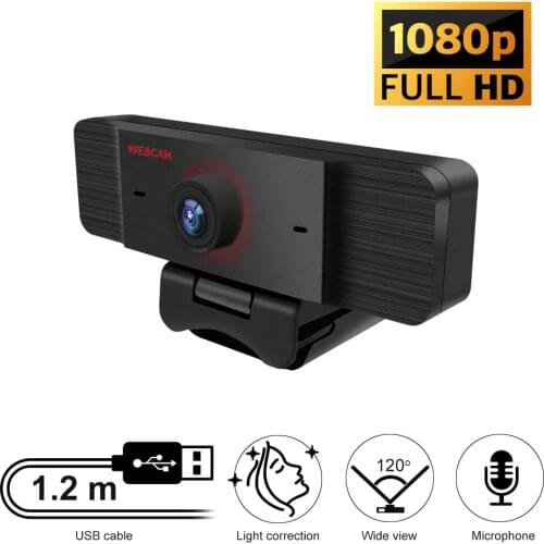 Web Camera Full HD Cam With USB Connector And Build-in Microphone for Skype, MS Teams, Zoom, Home Office, Video Chat, Conference