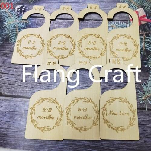 Newborn To 24 Months Wood Baby Clothes Divider Hangers Flora Design Baby Clothes Dividers Closet Organizers Baby Hangers