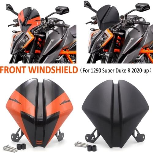 Black Orange For 1290 Super SuperDuke R 2020 2021 Motorcycle Fly Screen Front Windshield Windscreen Airflow Wind Deflector