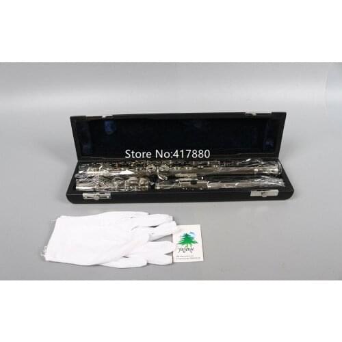 High Quality C Tune Flute 16 hole Gold Brass Powerful Sound Profession E key with Case Free Shipping