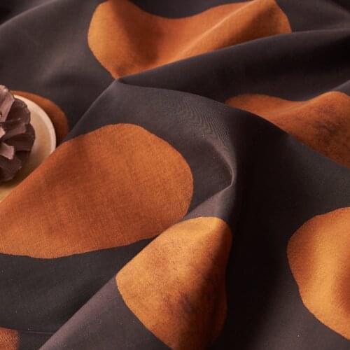 High quality spring and summer polyurethane cotton fabric Soft and comfortable wave point tissu High end custom dress tissus