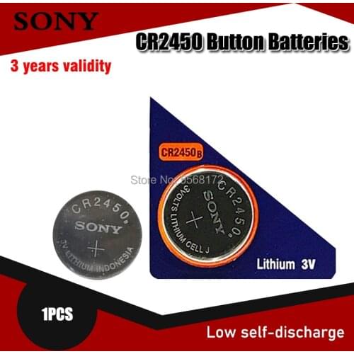 100% Original Sony CR2450 CR 2450 3V 550mah Lithium Batteries For Watches clocks hearing aids Pedometer Button Coin Cell