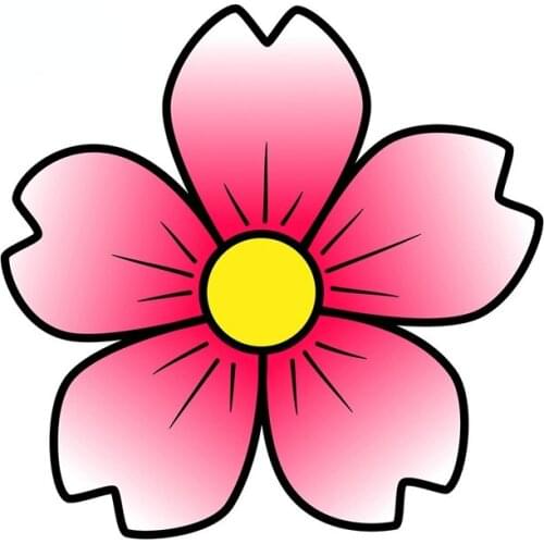 13cm x 6.4cm for Cherry Blossom Car Stickers Fine Graffiti Creative Motorcycle Scratch-proof Window Snowboard Decal