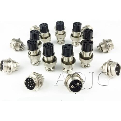 20set/lot GX16-2 GX16-3 GX16-4 GX16-5 GX16-6 GX16-7 GX16-8 GX16-9 GX16-10 core aviation connector / plug + socket