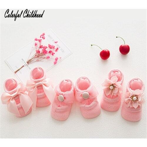 3 Pair New Baby Girls Socks Elegant Lace Big Flower Decoration Princess Short Socks Summer Hollow Out Anti-skip Floor Socks