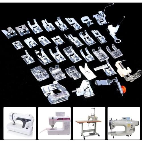 32pcs Presser Foot Set Domestic Sewing Machine Parts & Accessories Sewing Foot Household Electric Sewing Machine Presser Feet Se