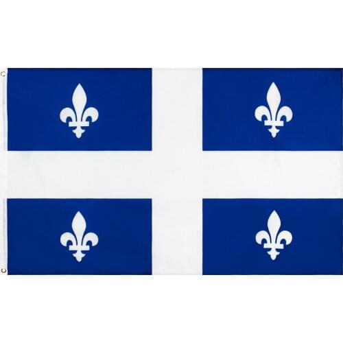 3x5ft Stock Canadian Region of Quebec Flag