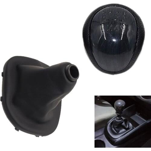 5/6 speed Leather Car Shift Gear Knob Lever Gaitor Boot Cover Auto Accessories For KIA forte 2014-2016