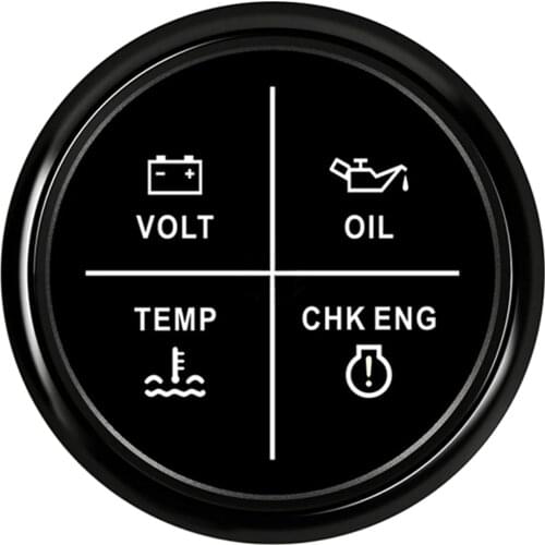 52mm 4LED Engine Alarm Gauge meter For Marine boat Car truck