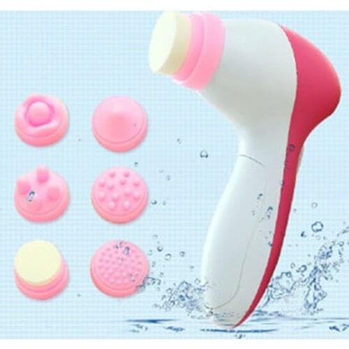 6 In 1 Electric Beauty Spa Facial Cleansing Brush Massager Blackhead Dead Skin Care Deep Clean Forehead Nose Foot Massage Tool