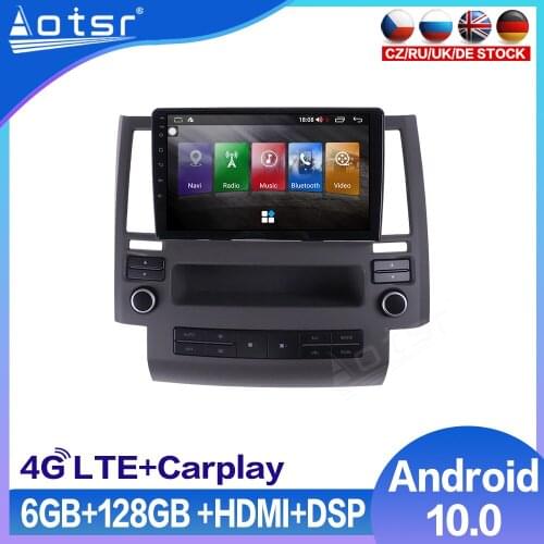 6GB+128GB Auto Audio For Infiniti FX35 2003 2004 2005 2006 2007 Car Radio Android Multimedia Player GPS Navigation Touch Screen