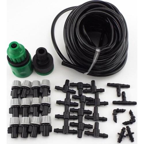 Automatic Garden Watering System 4/7mm Tube Gardening Fog Nozzles Irrigation Misting Cooling Water Hose Connector Spray U26