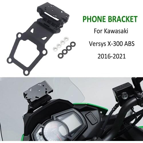 VERSYS X300 Motorcycle Phone GPS Mount Navigation Bracket USB Wireless Charging Stand FOR KAWASAKI Versys-X300 ABS 2016 - 2021