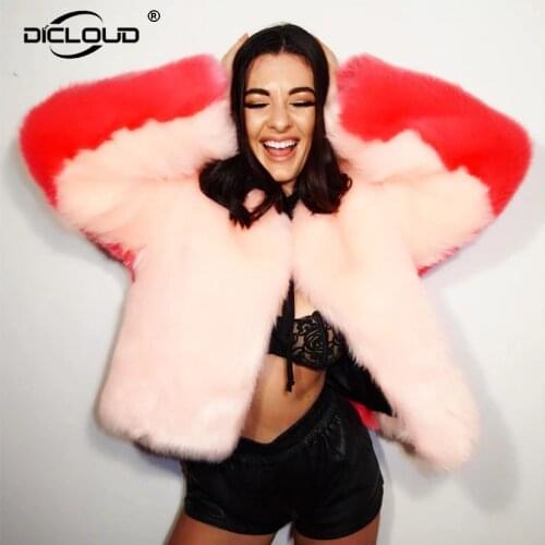 DICLOUD Pink Fur Coats