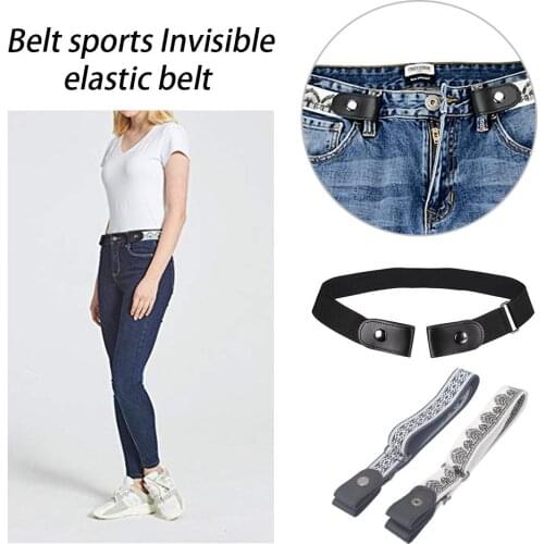 Stretch Belt Invisible Casual Elastic Waist Leather Belt for Men Women Outdoor Sports Elastic waistband belts for women