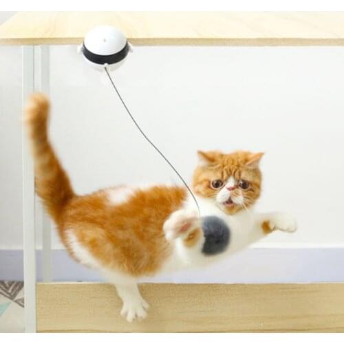 Electronic Motion Cat Toy Interactive Cat Toy Yo-Yo Lifting Ball Electric Flutter Rotating Interactive Puzzle Pet Toy
