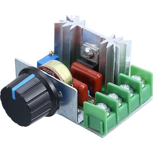 Electronic Voltage Regulator Module 50-220V AC 2000W Mayitr Motor Dimmers SCR Controller Knob Switch Speed Control Tool New