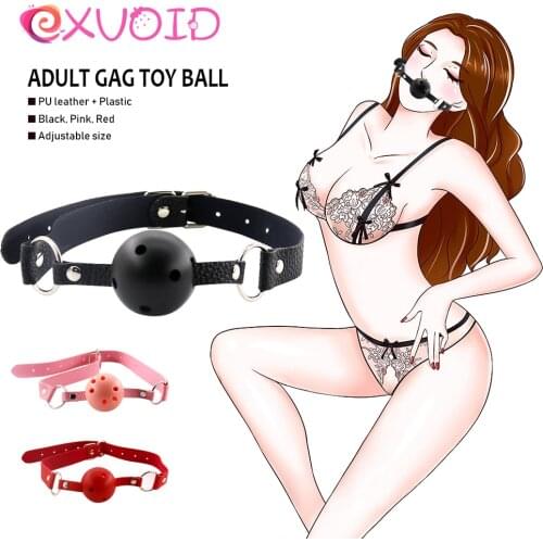 EXVOID Mouth Ball Gag BDSM Bondage Sex Toys for Couples Adult Products Waterproof No Vibrator Mouth Plug Sex Machine No Dildo