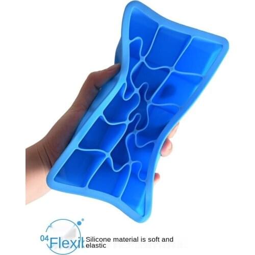 Silica Gel Ice Lattice Mould 15 Lattice Cubic Square Popsicle Ice Cube Ice Box Candy Baking Mould Auxiliary Food Box Tool