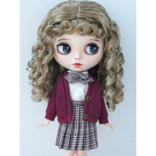 JD031 1/3 SD Long curly synthetic mohair doll wigs size 3-4 inch 8-9 inch and 9-10inch wig for BJD fashion doll accessories