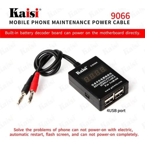 Kaisi Mobile Phone Maintenance DC Power Test Boot Cable For Android Huawei Samsung Xiaomi OPPO Vivo With iPhone Power Cable Wire