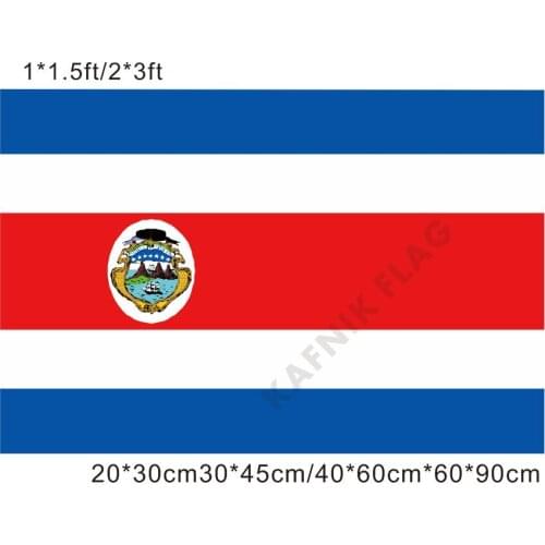 KAFNIK,free shipping 20*30cm/30*45cm/40*60cm/60*90cm small flags Costa Rica flag for Countries World Event Decorative Flags