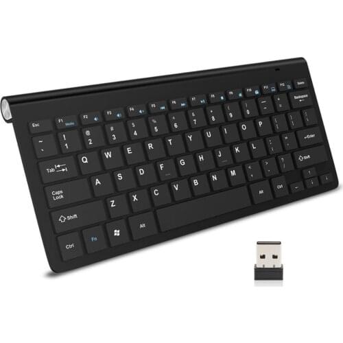 Computer Wireless keyboard Portable 2.4G Wireless USB Keyboards Rubber keycaps Mini Ergonomic Noiseless keyboard For PC laptop