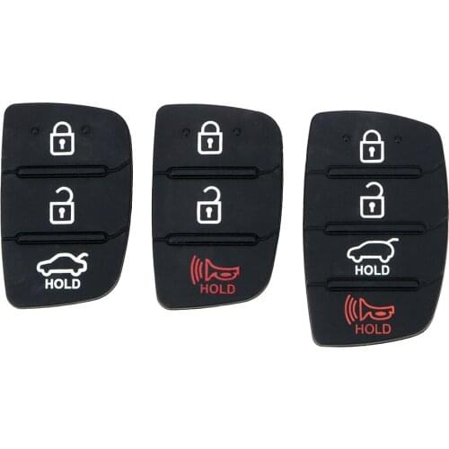 Car Key Shell For Hyundai Ix35 Ix45 3 4 Buttons Remote Key Case Cover Auto Replacement Parts Car Key Rubber Button Pad