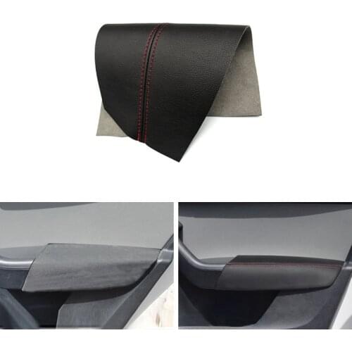 Car Microfiber Leather Interior Door Armrest Panel Cover Protective Trim For Skoda Octavia 2015 2016 2017