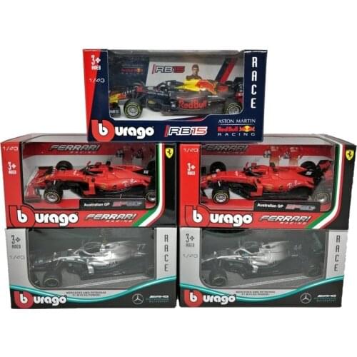 BBurago 1:43 F1 2019 AMG W10 RedBull RB15 SF90 Formula one Diecast Racing Model Car Toy Cars